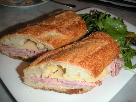 Ham and Cheese on Baguette